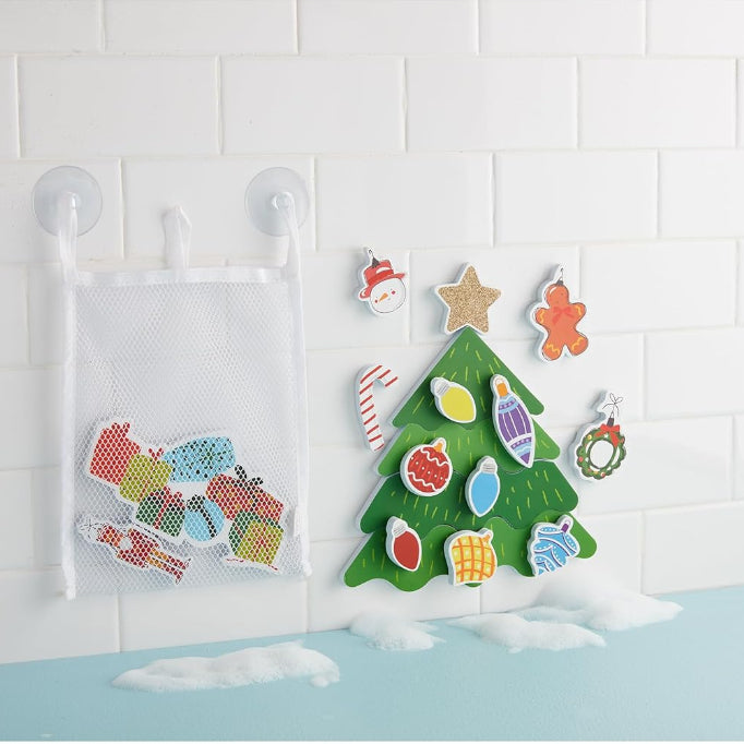 CHRISTMAS TREE BATH STICKABLES, GREEN
