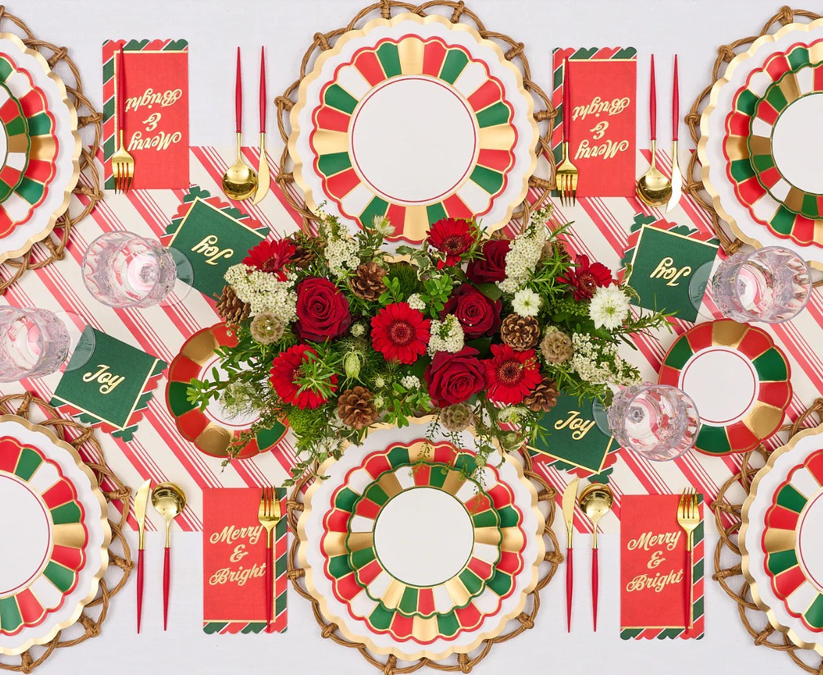 JOYFUL CHRISTMAS DINNER NAPKINS