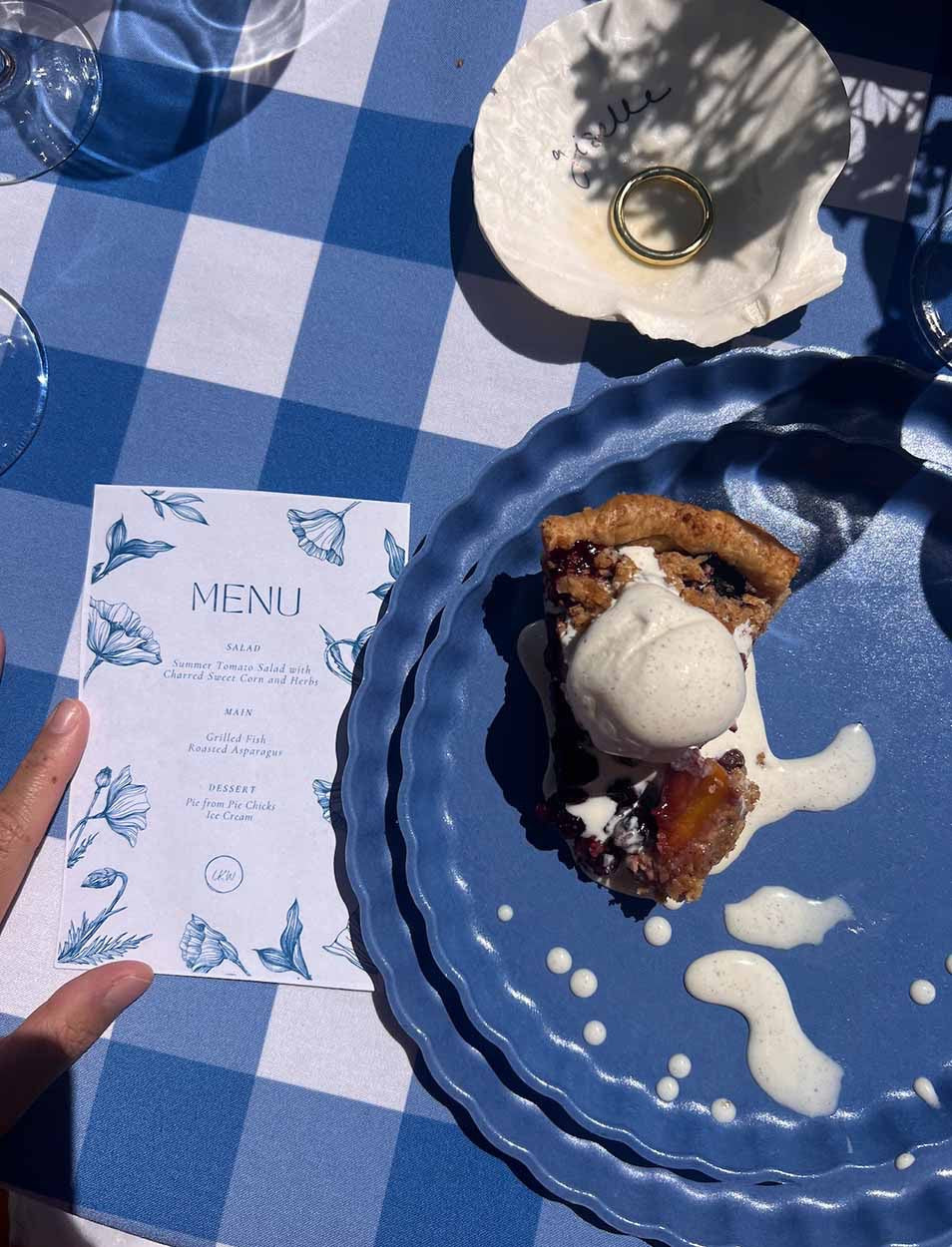 ECO FRENCH BLUE DESSERT PLATES