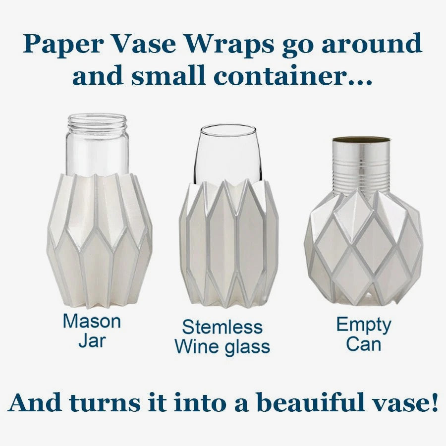Red Paper Vase Wraps