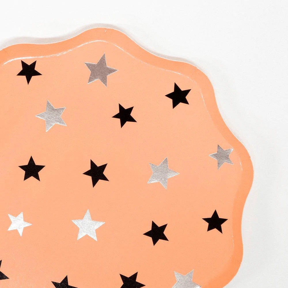 Pastel Star Pattern Dessert Plates