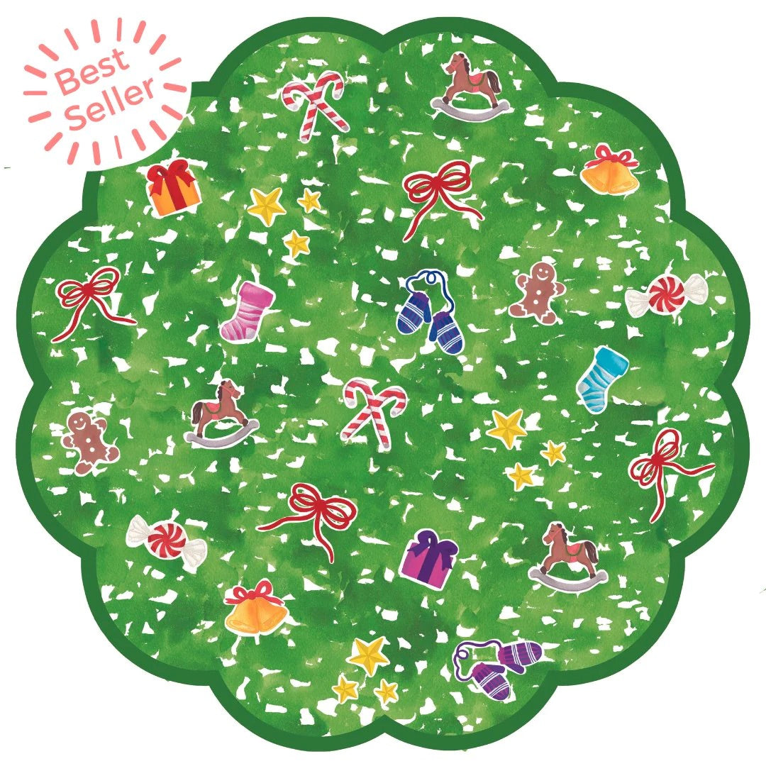 Scalloped Christmas Charm Paper Placemats