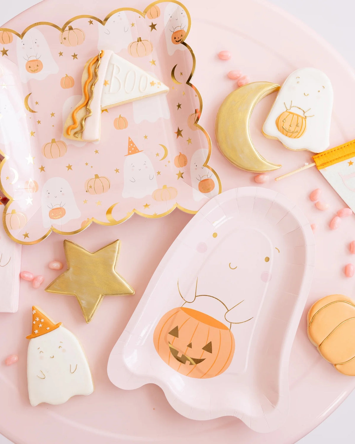 GHOST SHAPED DESSERT PLATES
