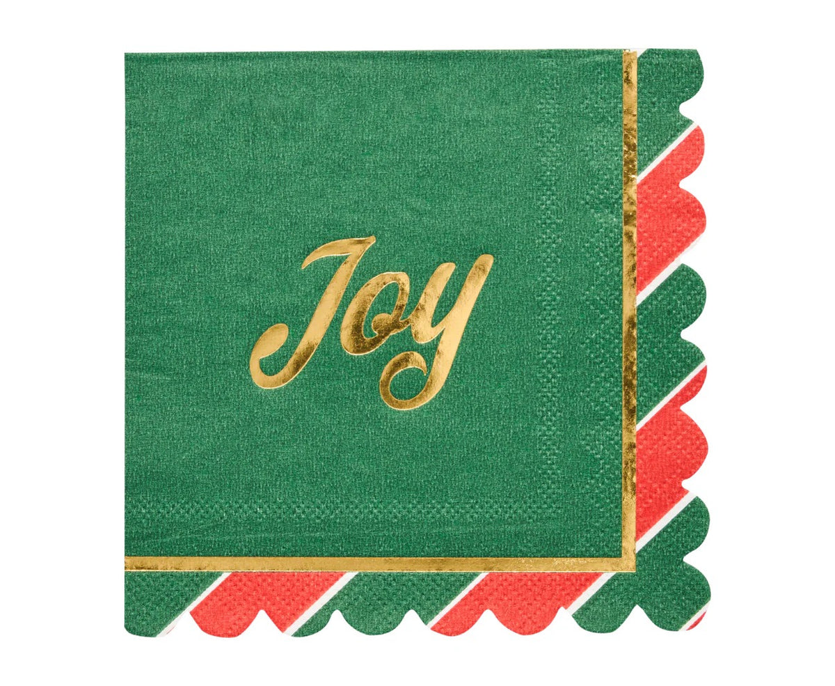 JOYFUL CHRISTMAS COCKTAIL NAPKINS