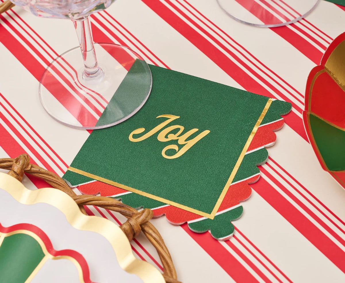 JOYFUL CHRISTMAS COCKTAIL NAPKINS