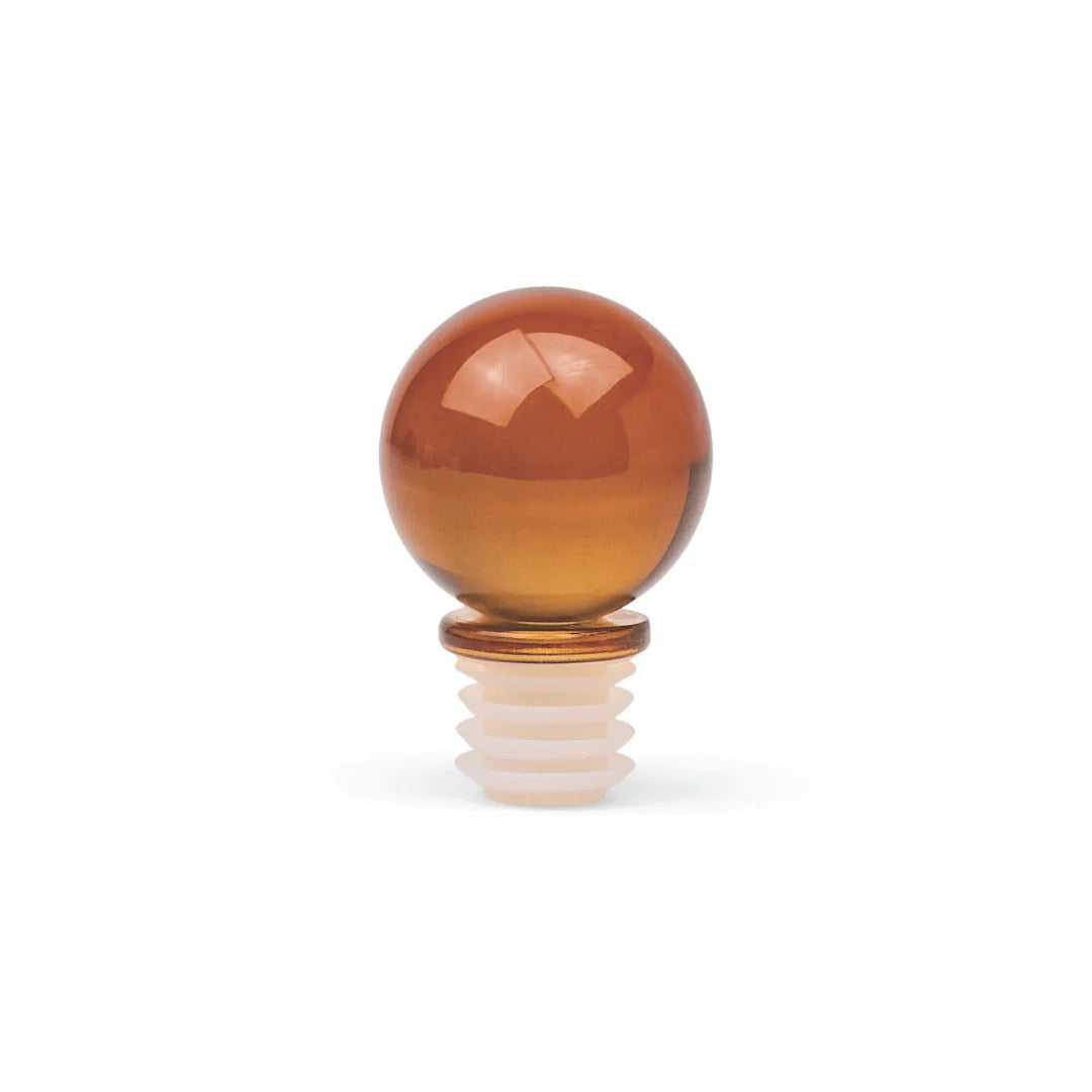 THE MOONY GLASS BOTTLE STOPPER AMBER