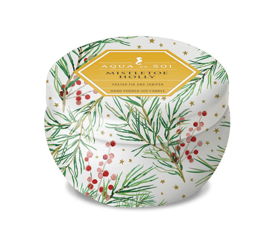 Mistletoe & Holly | 9oz Travel Tin (White)