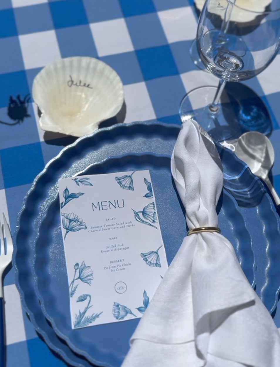 ECO FRENCH BLUE DESSERT PLATES