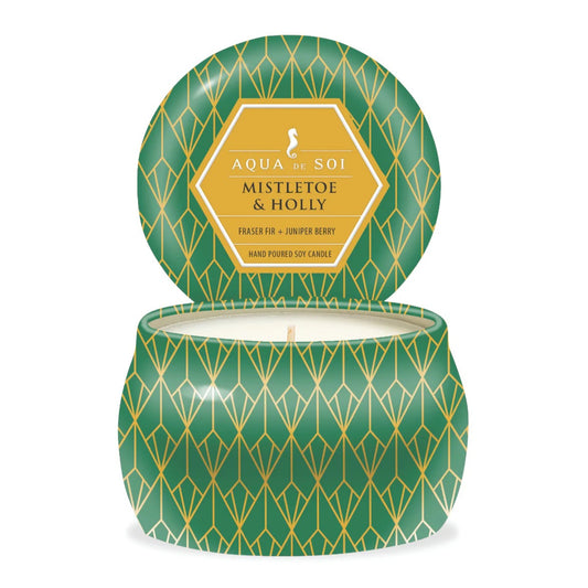 Mistletoe & Holly | 9oz Travel Tin (Green)
