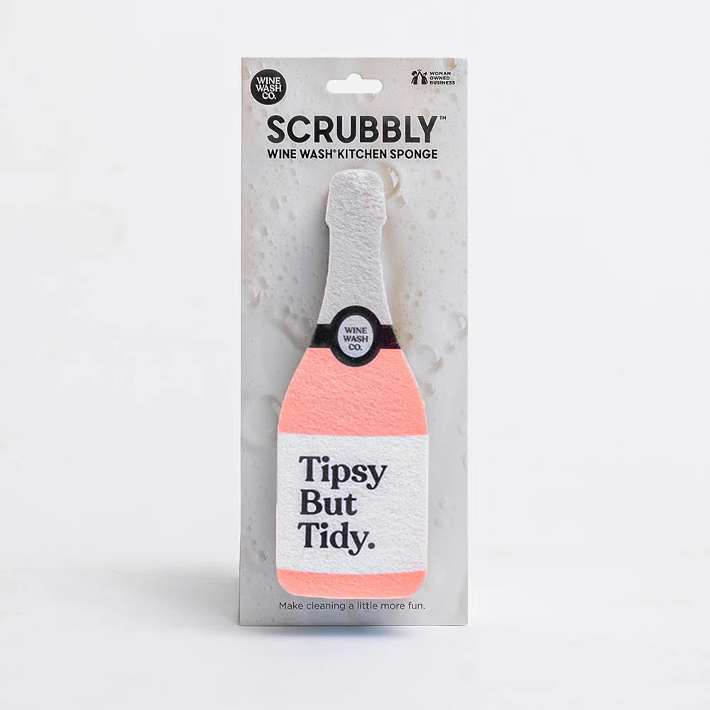 SCRUBBLY WINE BOTTLE KITCHEN SPONGES 8 DESIGNS