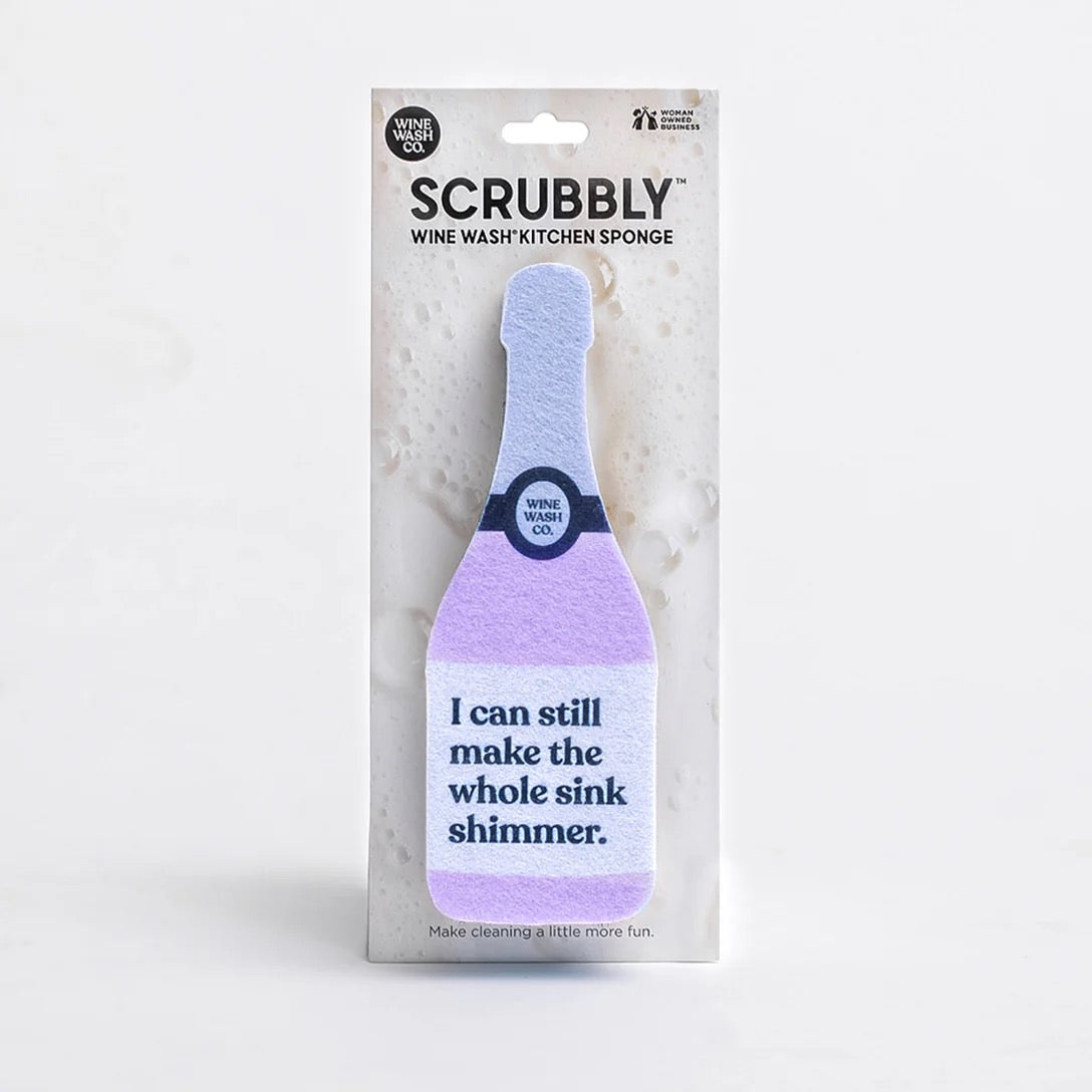 SCRUBBLY WINE BOTTLE KITCHEN SPONGES 8 DESIGNS