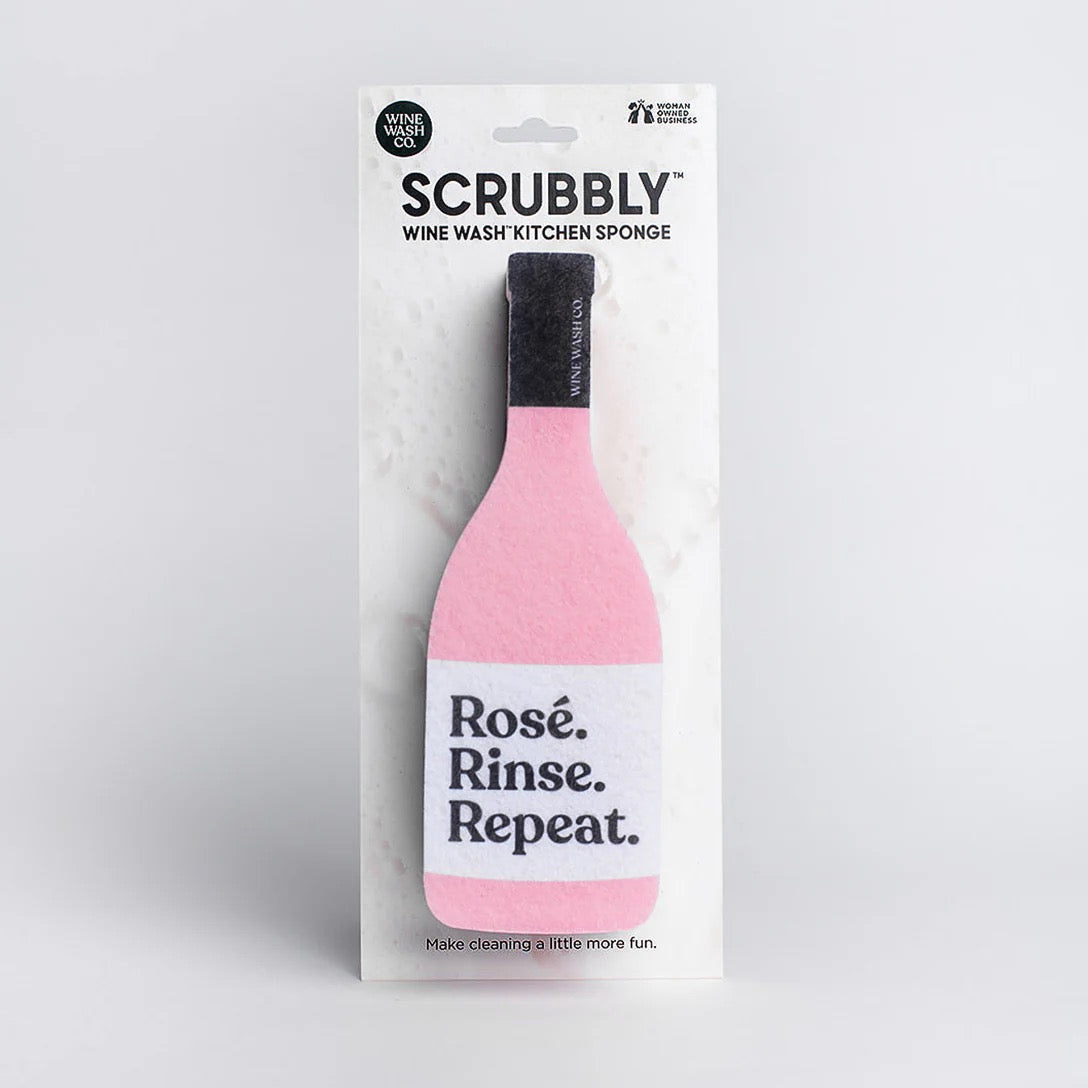 SCRUBBLY WINE BOTTLE KITCHEN SPONGES 8 DESIGNS