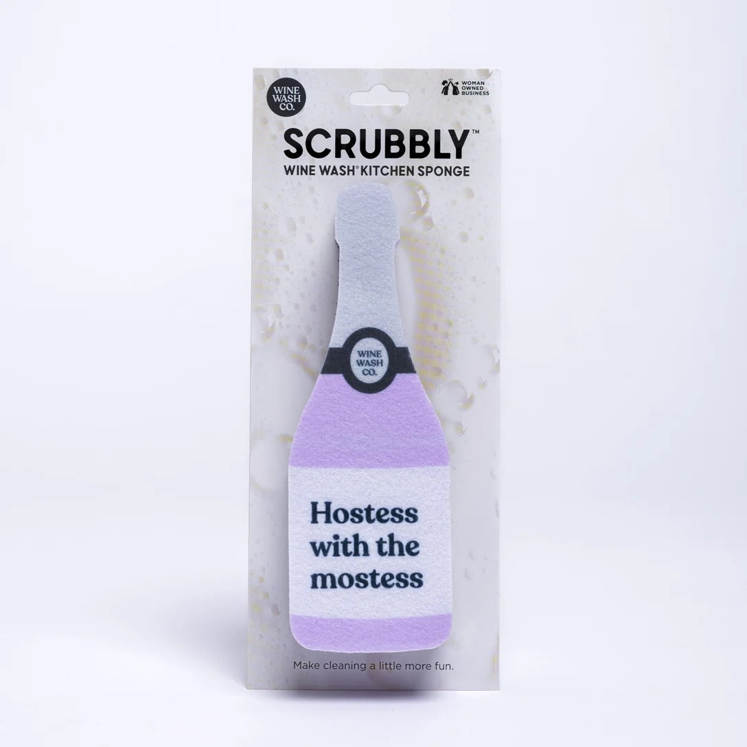 SCRUBBLY WINE BOTTLE KITCHEN SPONGES 8 DESIGNS