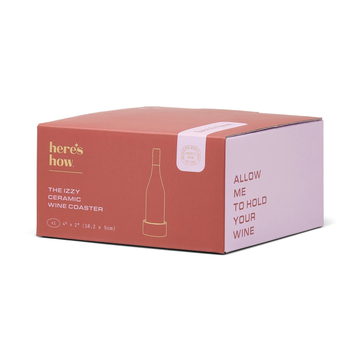 THE IZZY WINE COASTER LILAC & RUST