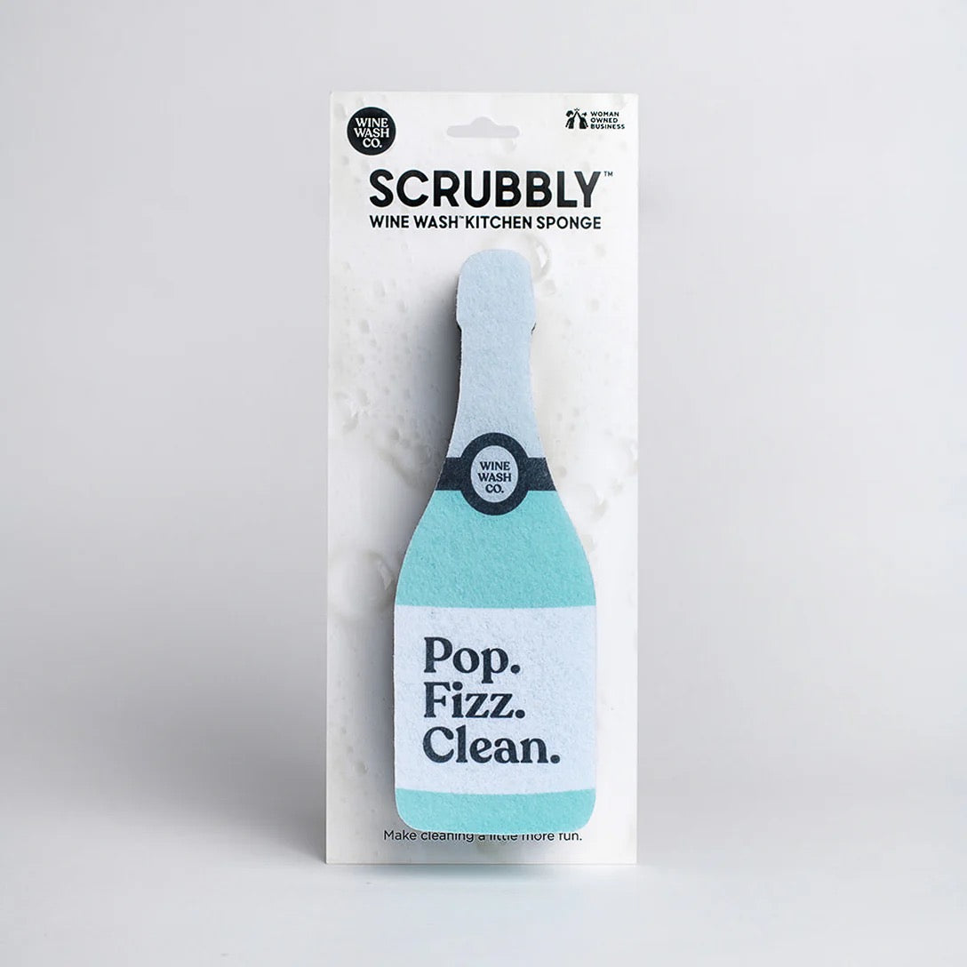 SCRUBBLY WINE BOTTLE KITCHEN SPONGES 8 DESIGNS