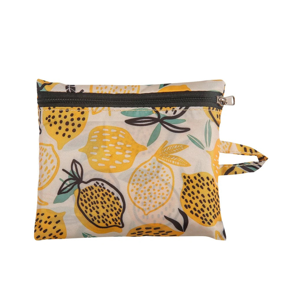 ECO CHIC FOLDABLE REUSABLE LARGE SHOPPING BAG LEMON