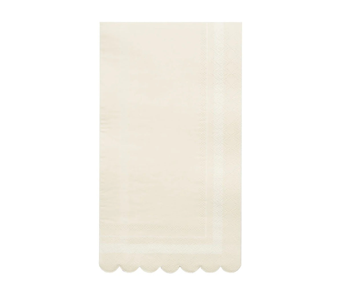 ECO CREAM SCALLOPED DINNER NAPKINS