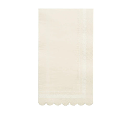 ECO CREAM SCALLOPED DINNER NAPKINS