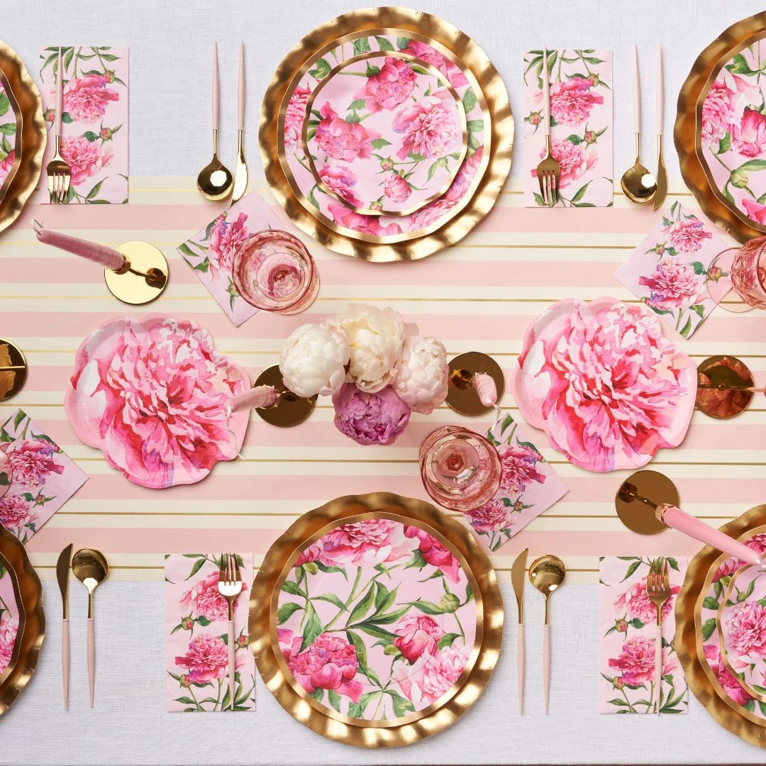 PINK PEONIES DINNER NAPKINS