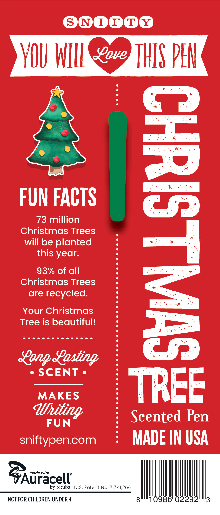 Holiday Scented Christmas Tree Pen