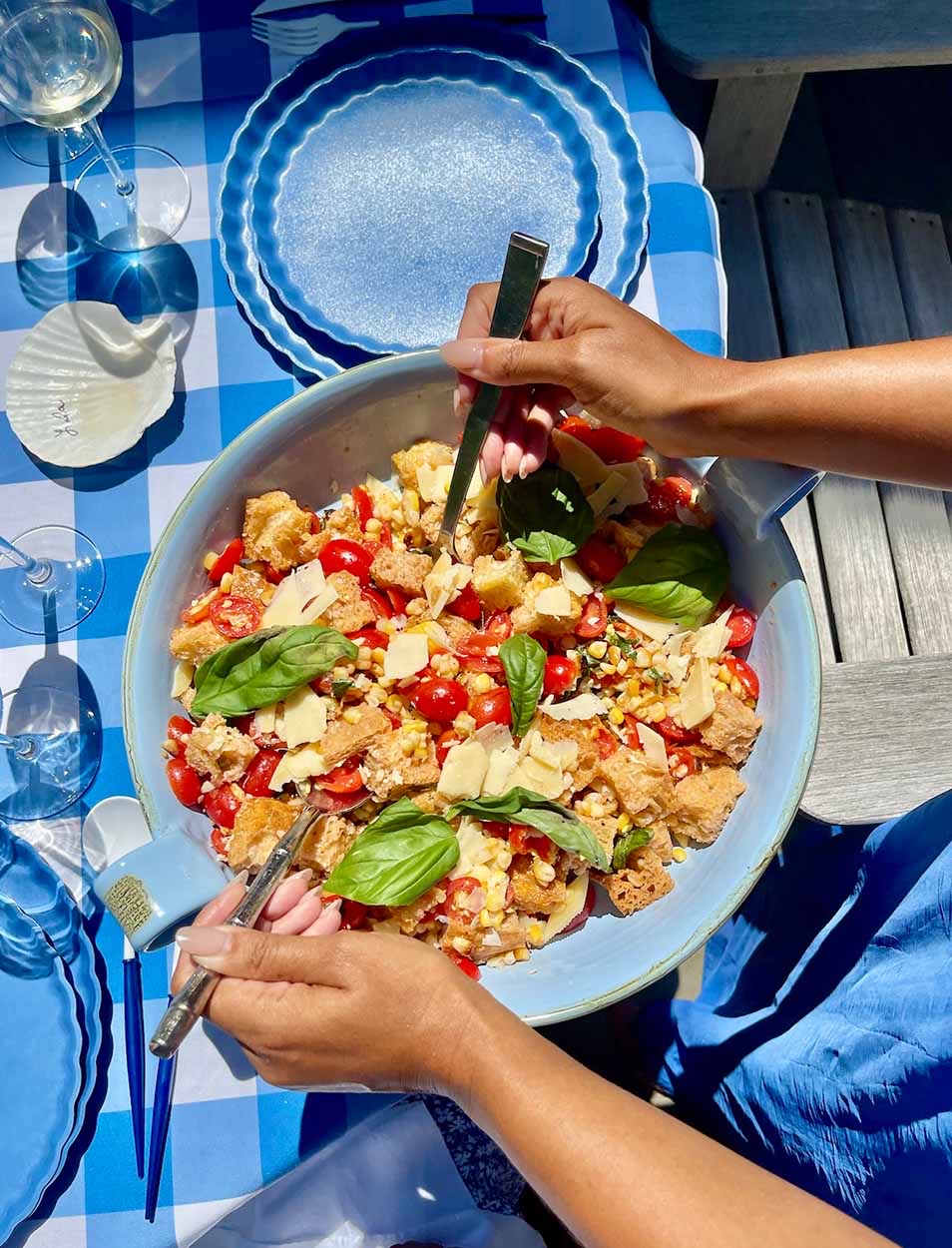 Eco  French Blue Dinner Plates