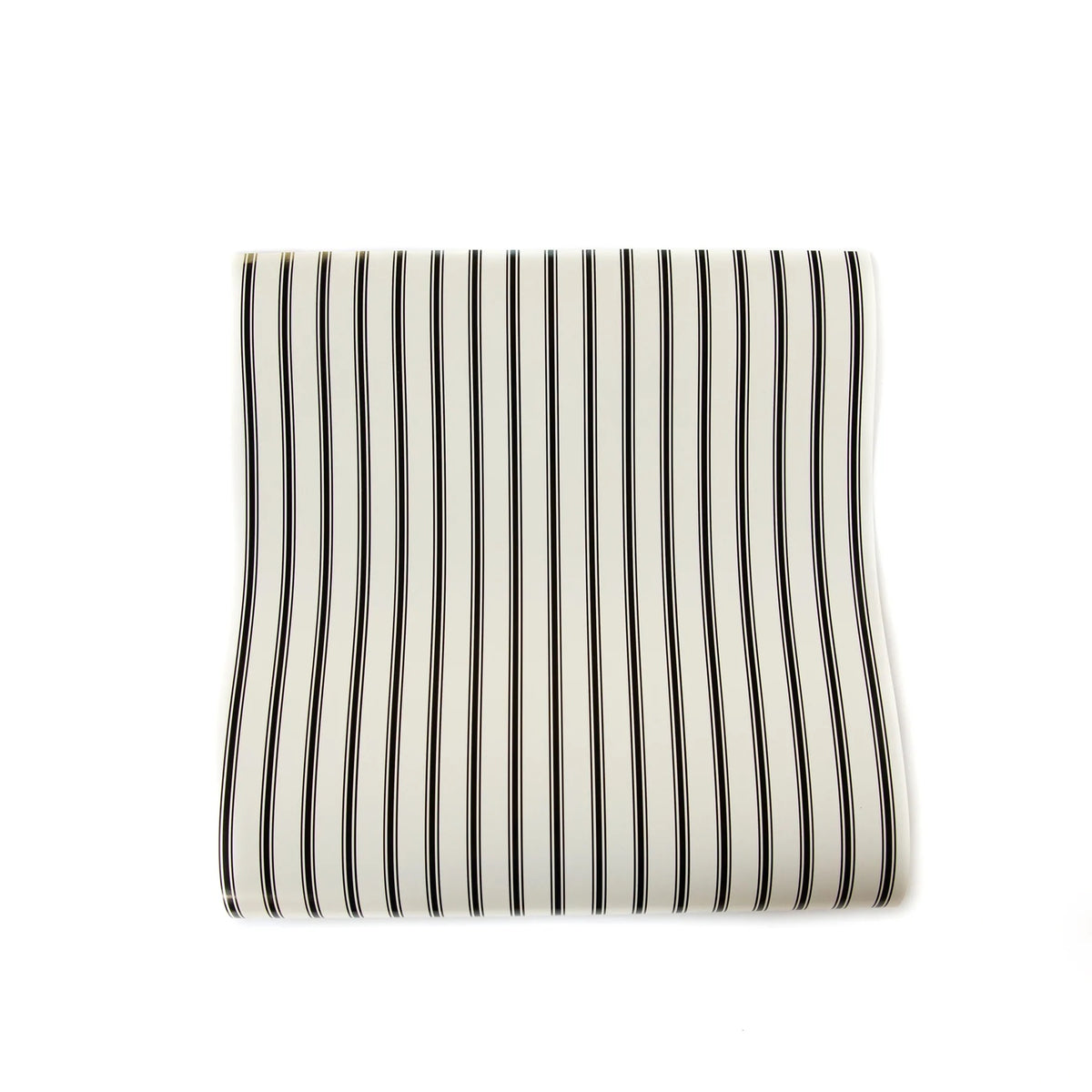 CREAM WITH BLACK STRIPE PAPER TABLE RUNNER