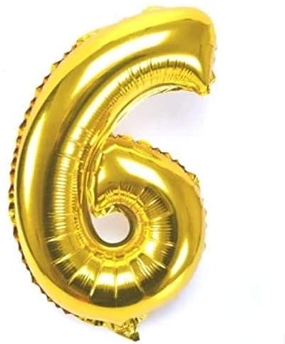 Gold Numbers Foil Balloons