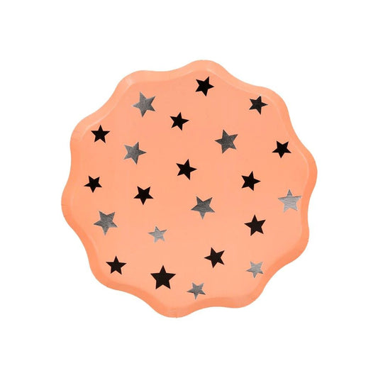 Pastel Star Pattern Dessert Plates