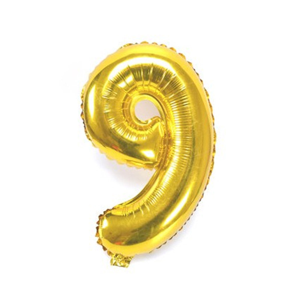 Gold Numbers Foil Balloons