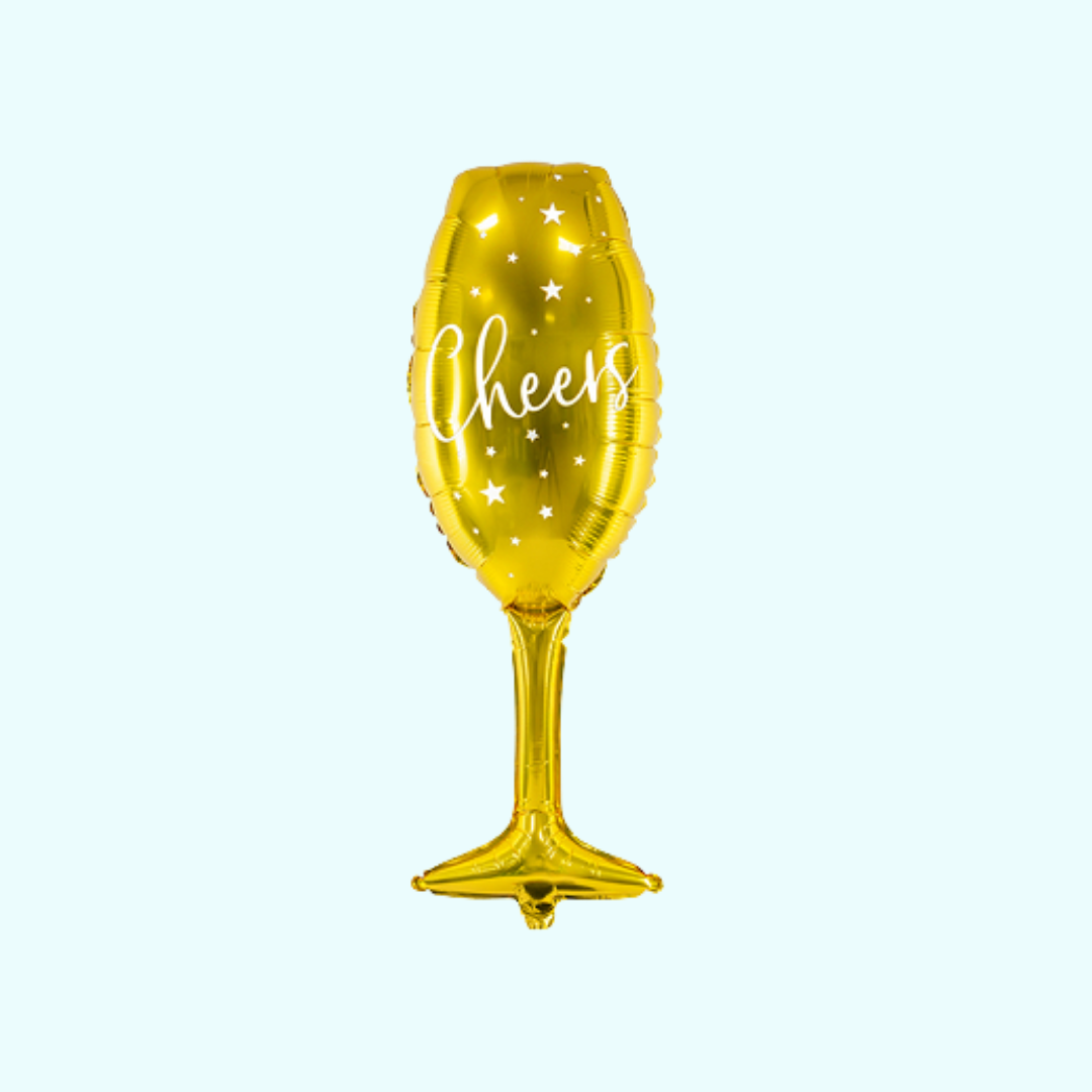Cheers Champagne Glass Foil Balloon