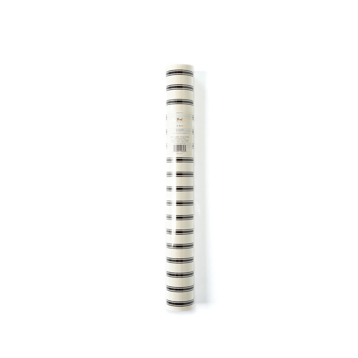 CREAM WITH BLACK STRIPE PAPER TABLE RUNNER