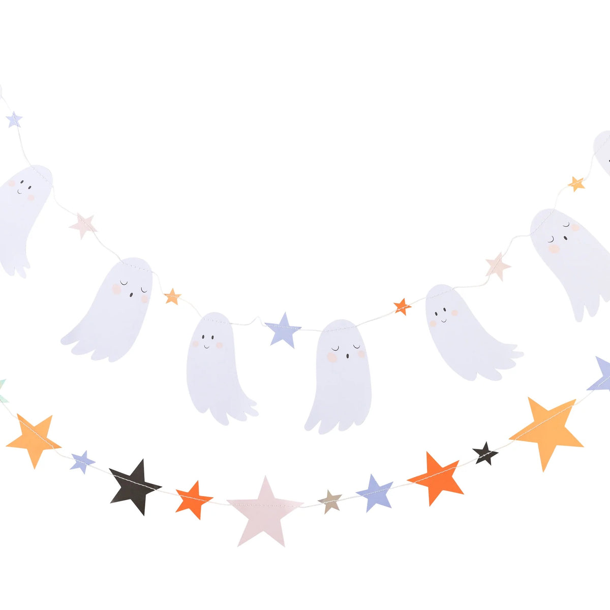 PASTEL TRICK OR TREAT GHOSTS BANNER SET