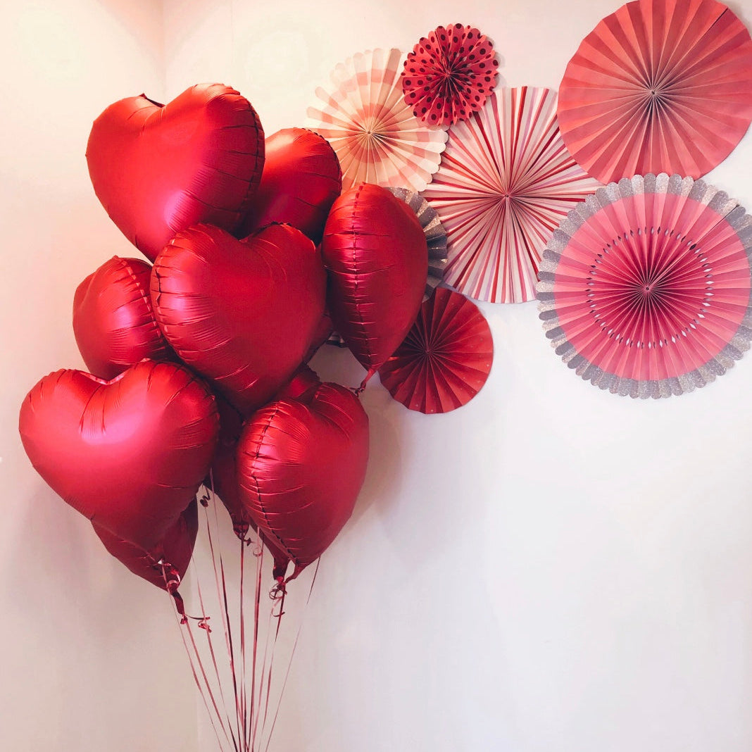 Red Heart Balloon Bouquet